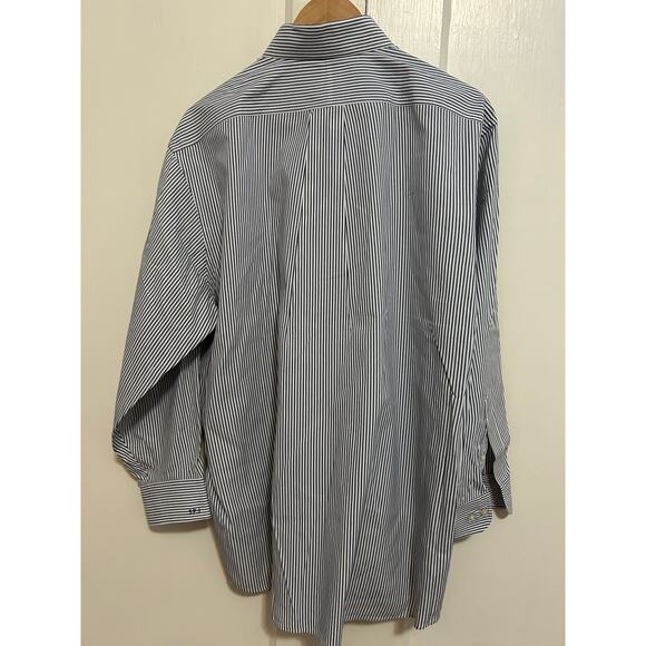 Jos A Banks Gray Striped Men 17-33 Minogrammed SPJ Left Cuff - Picture 1 of 8